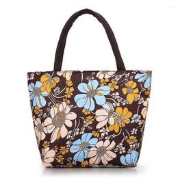 Shopping Bags 2023 Women's Flower Printed Bag Mother Fabric Handbag Mobile Phone