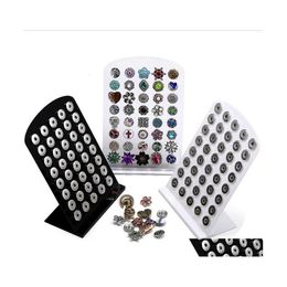 Jewellery Stand Noosa Acrylic Snap Button Stands Display Detachable Set 18Mm For 40Pcs Holder Drop Delivery Packaging Dh6G0