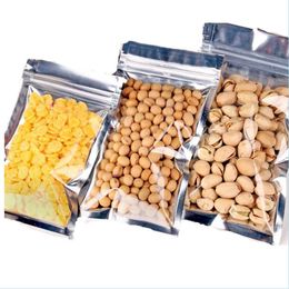Packing Bags Plastic Aluminum Foil Resealable Zipper Packaging Bag Food Tea Coffee Pouch Smell Proof Self Seal Storage Drop Delivery Dh49X