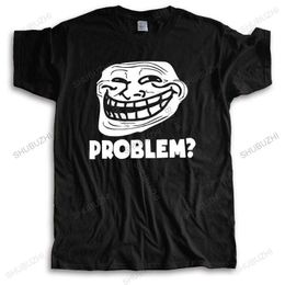 Men's T-Shirts new arrived summer t shirts Licensed You Mad Troll Face meme Problem On Black Adult T-Shirt Men's Casual O-neck Cotton tee shirt G230303