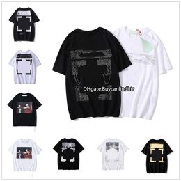 Men's t Shirts Off Offs White New Street Fashion Brand Couple Star with Short Sleeve T-shirt Printed Letter x the Back Print RIC2