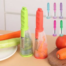 Multifunctional Storage Type Peeling Knife Peeling Knife With Storage Tube Peeler Apple Supplies Household