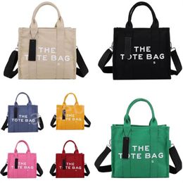 new Marc The Tote bag large leather Women Handbag Casual Mini Canvas Shoulder Bag Designer Black Totes Bags Crossbody Jocobss Luxury Fashion Shopping Purse 10 colors