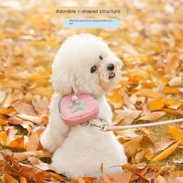 Dog Collars Leash Pet Backpack Teddy Bear Cat Chest Strap Chain Walking Rope Collar