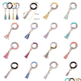 Decompression Toy Easter Day Toys Gift Cute Eastersile Beaded Wrist Strap Keychain For Women With Tassels Surprise Wholesale Drop De Dhkm8