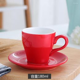 Cups Saucers European Personalised Coffee Cup Ceramic Mug White Turkey Teacup And Saucer Taza Para Cafe Home Drinkware