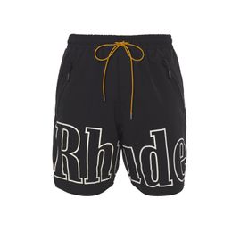 Mens Designer Shorts Rhude with Model Size S-xl Summer Fashion Beach Pants Men High Quality Street Wear Black Reddish Brown Green Short Lpm