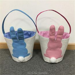 Christmas Decorations Wholesale Easter Ears Basket Tote Children Egg Hunts Bag Customised Canvas Gift Treat For Party Festival