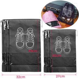 Storage Bags 6PCS Visible Home Organiser Shoe Dust Bag Non-Woven Dustproof Drawstring Clothing Travel Pouch Handbag