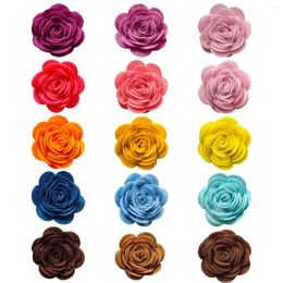 Decorative Flowers 24pcs 3cm Non-woven Handmade Artificial Rose Flower DIY Decor For Birthday Invitations Scrapbooks Wreath Po Frame