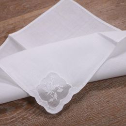 Table Napkin N097 White Ramie 1pieces 17"x17" Hand Embroidery Dinner Napkins