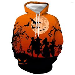 Men's Hoodies Skull Flame Halloween Streetwear 3D Printed Hoodie Couple Pullover Sweatshirt Jacket Sportswear Loose Large Size Men Coat Tops