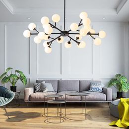 Chandeliers Nordic Living Room Luxury G4 Led Chandelier Foyer Lustre Gold Metal Lighting Rod Hanging Lamp Indoor FixturesChandeliers