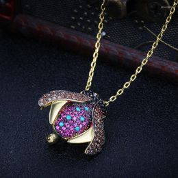 Pendant Necklaces 2023 Design Insect Necklace High Quality Alloy Multicolor Zircon For Women