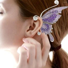 Backs Earrings Lady Ear Clip Fairy Cosplay Glitter For Women Girls Sleeve Pendant Animal Shape Without Perforation