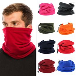 Scarves Winter Warm Fleece Neck For Women Men Drawstring Adjustable Windproof Face Cover Unisex Outdoor Cycling Scarf