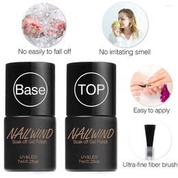 Nail Polish NAILWIND Long-lasting Soak-off LED UV Gel Colour Top Coat Base Potherapy Sealant