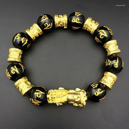 Tropas corajosas de cor de ouro por atacado Strand Bulkes Bracelets Jóias de moda Jóias chinesas Lucky Energy Bracelete para homens Presente