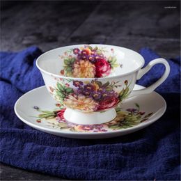 Cups Saucers British Ceramic Coffee Cup And Saucer Set European Afternoon Tea Creative For Simple Household Black Mug