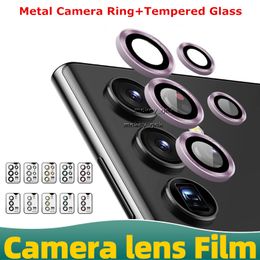 CD Metal Circle Metal Ring Camera Lens Protector with Easy Installation Tray for Samsung Galaxy S23 Plus S23 Ultra S22