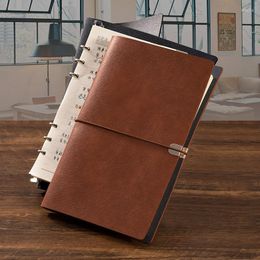 Retro Style Removable Notebook 6 Colour Loose Leaf Binding Notepad Thick College Students Hand Ledger Ins Book Wholesale