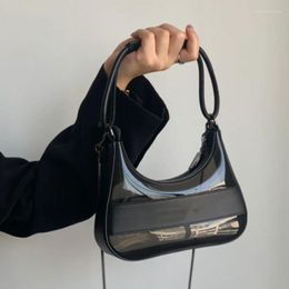 Evening Bags Black Patent Leather Women's Bag 2023 Armpit Shoulder Messenger Small Chain