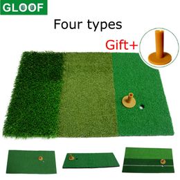 Other Golf Products 1Set Hitting Mat Portable Driving Chipping Training Aids for Indoor Backyard with Adjustable Tee 230303