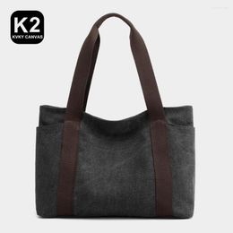 Evening Bags Simple Canvas Tote For Women Black Recyclable And Durable Work Convenient Lady Fashion Handbags