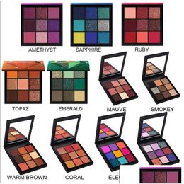 Eye Shadow Top Quality Makeup 9 Colors Eyeshadow Palette Topaz Ruby Amethyst Sapphire Emeral Drop Delivery Health Beauty Eyes Dh2Vq