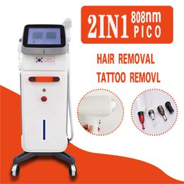 Powerful 810 diode lazer hair removal machine picosecond laser tattoo remove device fast freezing ice point depilation beauty equipment with 2 handles
