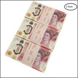 Novelty Games Prop Game Money Copy Uk Pounds Gbp 100 50 Notes Extra Bank Strap Movies Play Fake Casino Po Booth Drop Delivery Toys Gi Dhbez6U2B