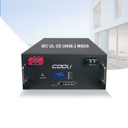 Cooli Smart BMS Energy Storage Lithium Battery With LCD Lifepo4 48v 100ah Battery 51.2v 48v Lithium Ion Battery