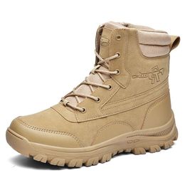 Boots Outdoor combat anti-skid tactical military boots as training outdoor desert mountaineering high-top shoes 035 Q240606