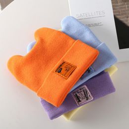 Berets Unisex Solid Cap Winter Knitted Skullies Beanies Letter True Hat Soft Hip Hop For Men Women Casual Bonnet