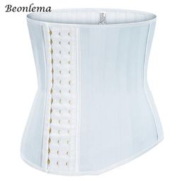 Women's Shapers 25 Steel Bones Corset Waist Trainer Woman Slimming Belt Tummy Shaper Plus Size Shapewear Body Breasted Underwear Women