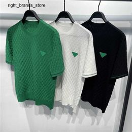 Men's TShirts Men Quality Fashion Top Luxury New Waffle Green Solid Tshirts Men's Slim Oneck Summer Korean Short Sleeve camisetas0304V23