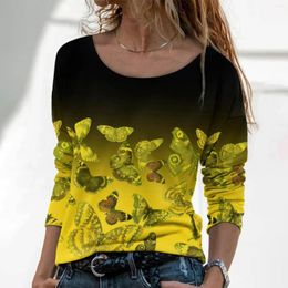 Women's T Shirts Womens Western Women Casual Fashion Crew Neck Sweatshirt Print Pattern Long Sleeve Blouse Shirt Sport