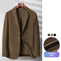 Men's Suits Mens Casual Suit Blazer Autumn Winter Light High Quality Business Office Wear Plus Size Xxxl Vintage Brown Corduroy Coat