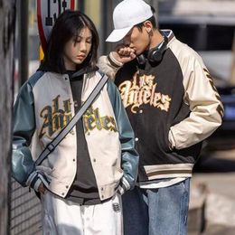 Women's Jackets High Quality Fabric Embroidered Baseball Uniform Women's American Street Vintage Loose Unisex Cardigan Overcoat