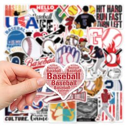 52PCS Baseball Graffiti Stickers For Car Skateboard Laptop Ipad Bicycle Motorcycle Helmet PS4 Phone Kids Toys DIY Decals Pvc Water Bottle Decor