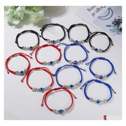 Charm Bracelets Blue Evil Eye Braided Rope Chains For Women Men Turtle Elephant Hamsa Hand Red String Bangle Fashion Jewellery Drop Del Dhn9L