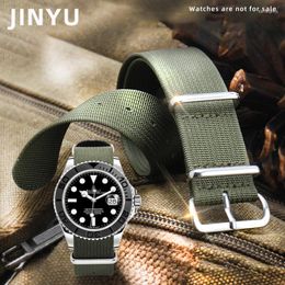 Watch Bands Quality Nylon Band Ribbed For Military Ballistic Fabric Replacement Watchband Accessories 20mm 22mm Strap