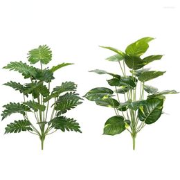 Decorative Flowers 77cm Artificial Plant 18 Head Immortal Taro Leaf Home El Restaurant Office Decoration Engineering Gardening Scenery