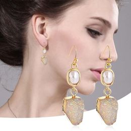 Stud Earrings Highlight Ladies Small Round-shaped Fresh The Fashion Temperament Heart Dangle