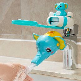 Kitchen Faucets Faucet Extender Children's Hand Washing Clean Artefact Universal Baby Cartoon Silicone Extension Splashproof Faucet Guide Sink J230303