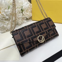 Fashion designer shoulder bags luxury womens chain handbags embossed letter genuine leather crossbody original ladies vintage envelope sling f purses #2062