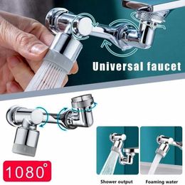 Kitchen Faucets 1080 Degree Universal Extension Faucet Washbasin Tap Splash Aerator Splash Filter Faucet Adaptor Rotary Robot Arm Faucets J230303