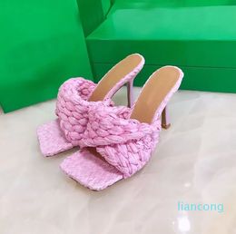 2023 slippers sandals antiskid fashion spring and summer luxury designer pure hand woven hemp rope open toe large size 35-42