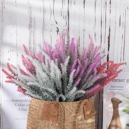 Decorative Flowers 3pcs Artificial Lavender For Wedding Decoration 5 Branches Outdoor Decors Fake Purple Plants Home Garden Pot Vase Decor