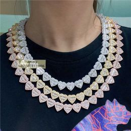 New Arrivals Iced Out Jewellery Hip Hop Style 13mm Vvs1 Moissanite Cluster Cuban Link Chain Necklace